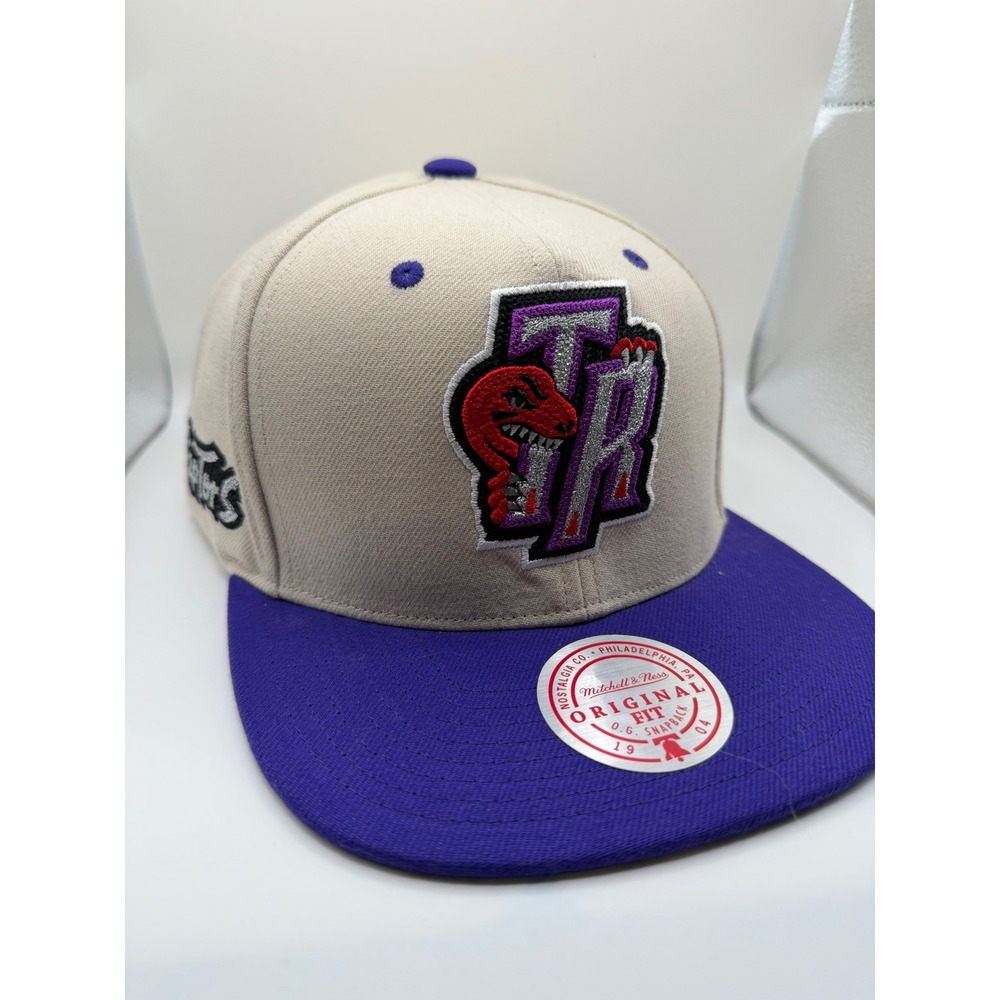Mitchell‎ & Ness Toronto Raptors Snapback Hat Tan Purple NBA Original Fit Cap